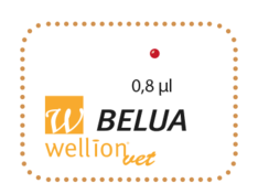 Wellion VET Belua Blutmenge Für eine korrekte Messung ist nur ein kleiner Blutstropfen notwendig.
